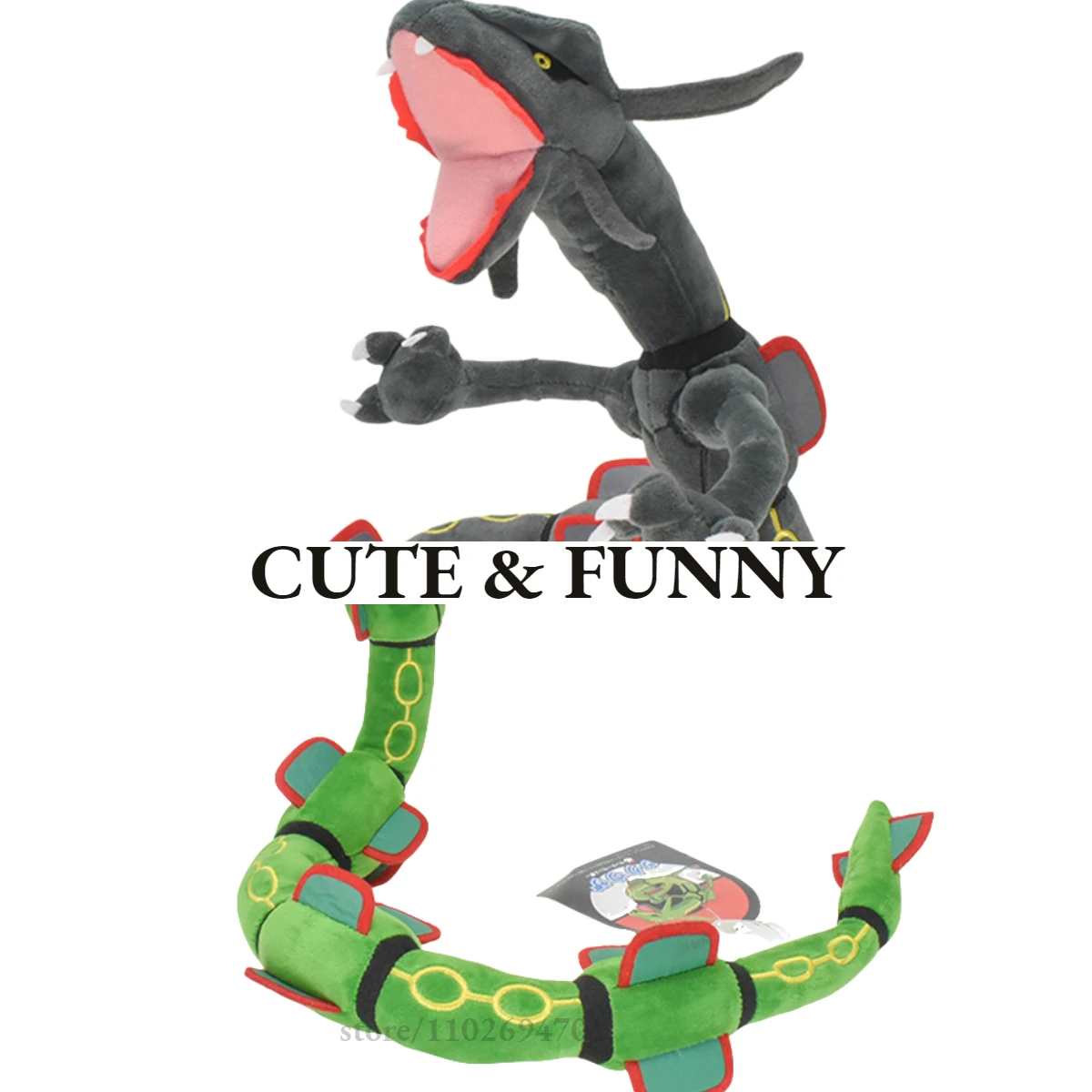 80cm Pokemon 4 Styles Dragon Toy Mega Rayquaza Green And Shiny Black Animal  Cartoon Doll - AliExpress