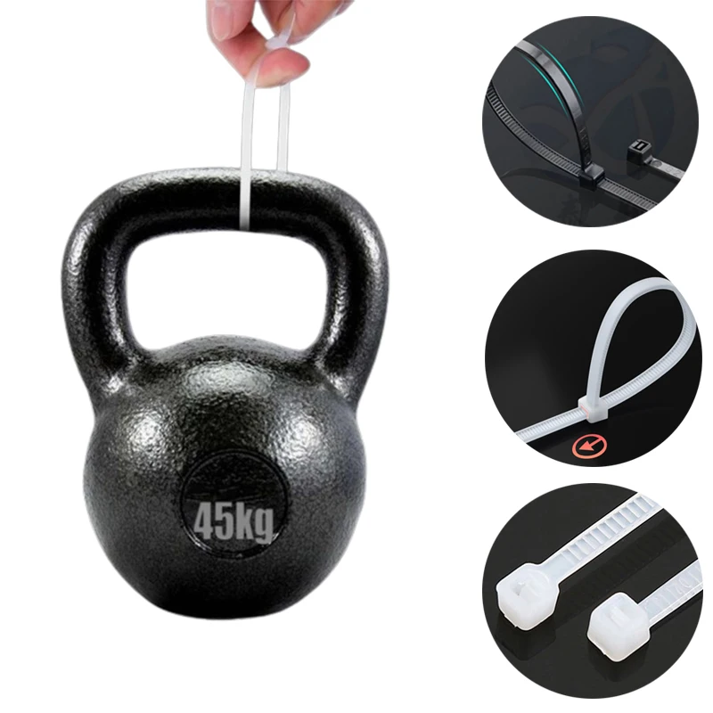 Description Picture 6 of item500/100Pcs Plastic Nylon Cable Ties Self-locking Cord Ties Straps Adjustable Cables Fastening Loop Home Office Wire Zip Ties