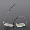 Titanium Alloy Framless Round Myopia Glasses Finished Women Men Ultra-light Rimless Prescription Eyeglasses 0 -0.5 -0.75 To -6.0 2