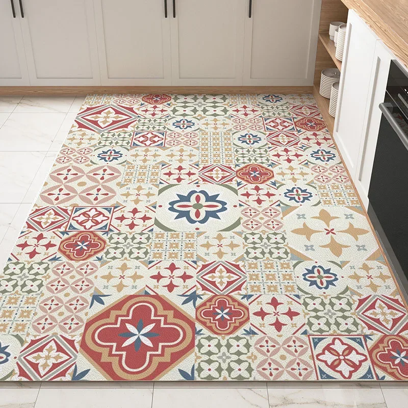 Kitchen-Leather-Carpet-PVC-Non-slip-Dining-Room-Floor-Mats-Oil-proof ...