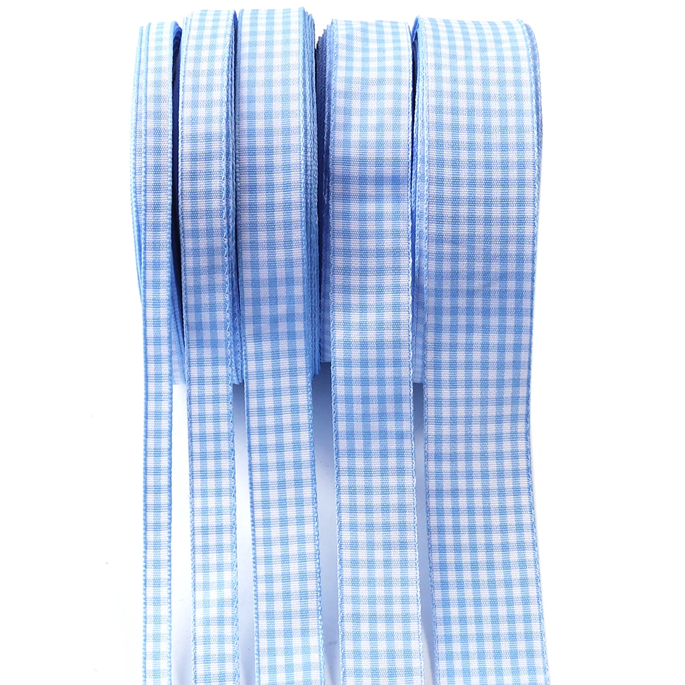 10Yards 6/10/15/20/25mm Gingham Ribbons Polyester Grid Ribbons For Wedding Party Christmas Gifts Wrapping Home Decor Accessories