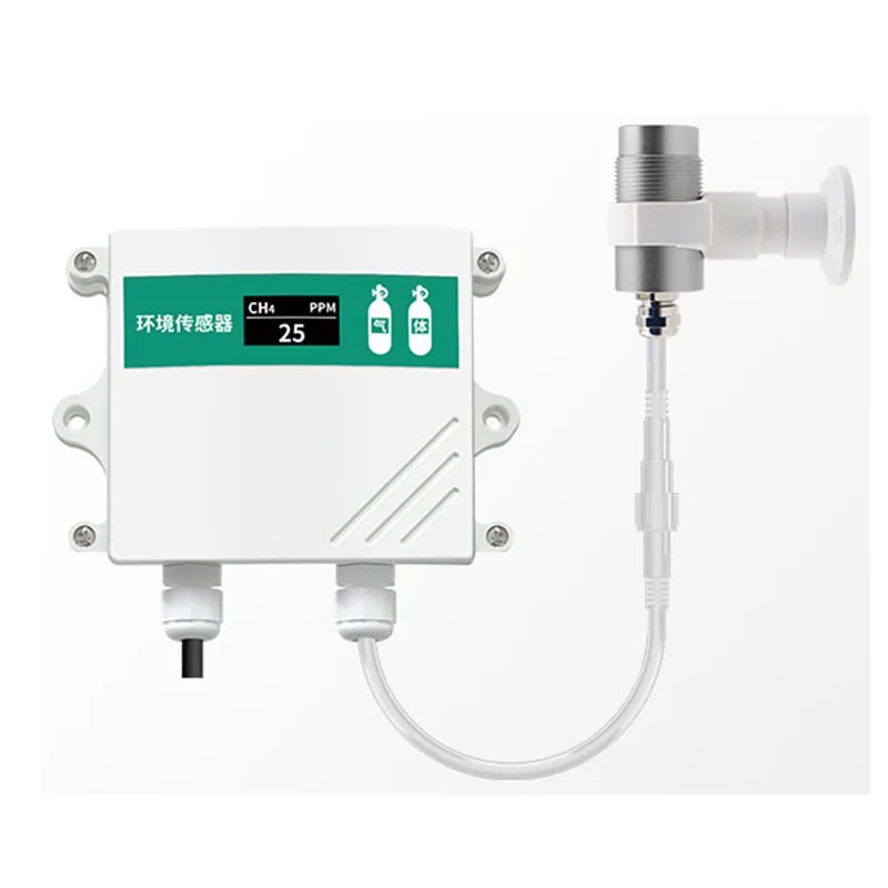 LED methane concentration sensor CH4 combustible gas detector industrial grade RS485 methane transmitter 4-20MA