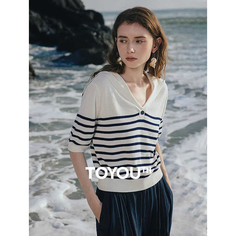 TOYOUTH Women Knitwear 2025 Summer New Tops 8523015