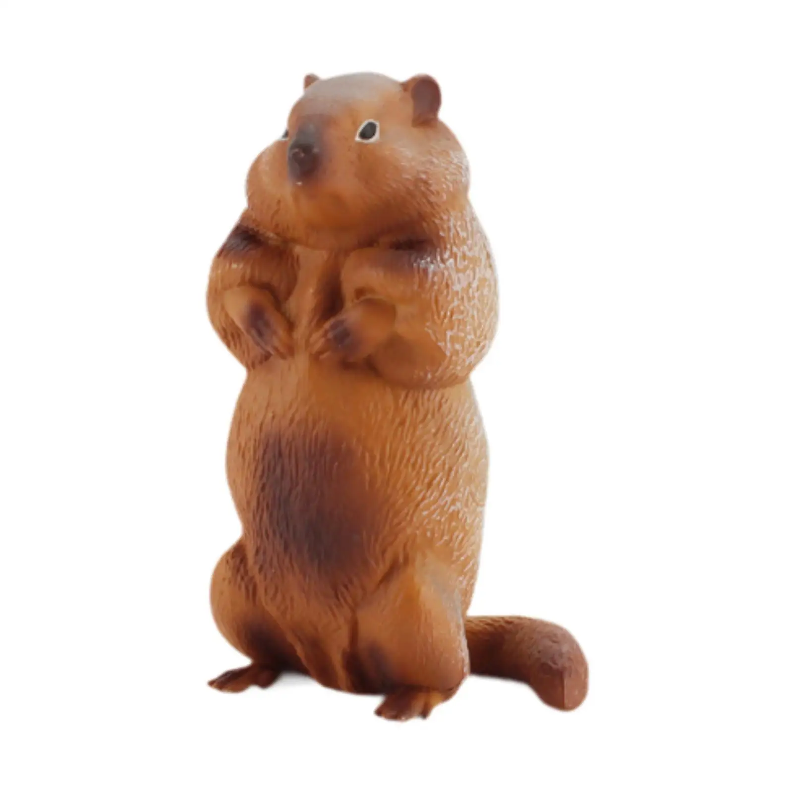 Groundhog Figurine Home Decoration Animal Model for Bedroom Office Bookshelf