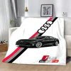 Luxury Sports Car RS A-audis Printed Blanket Picnic Blankets Warm Blanket Soft and Comfortable Blanket Home Travel Birthday 1