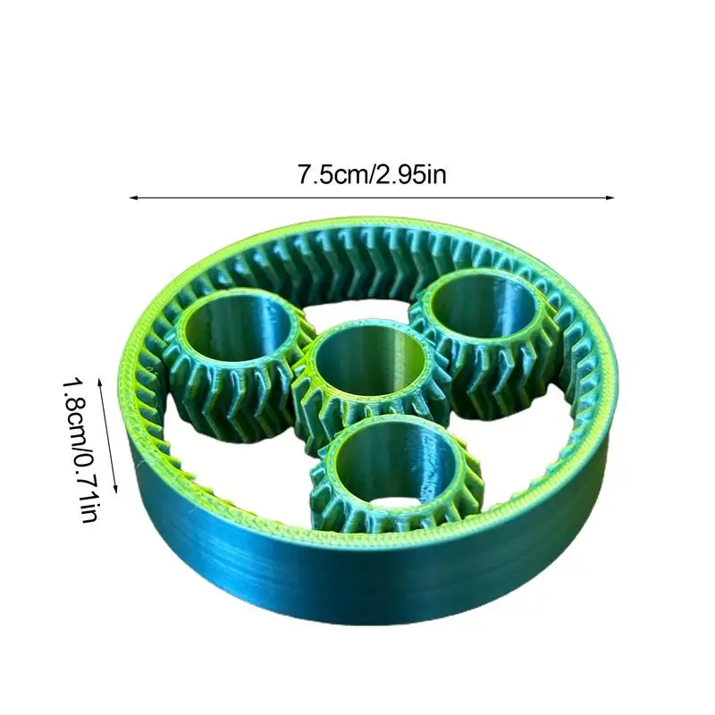 3D Printed Gear Gyro Fidget Gear Sphere Chain Gyro Fingertip Activity Gyroscope Toy Stress Relief For Adults &