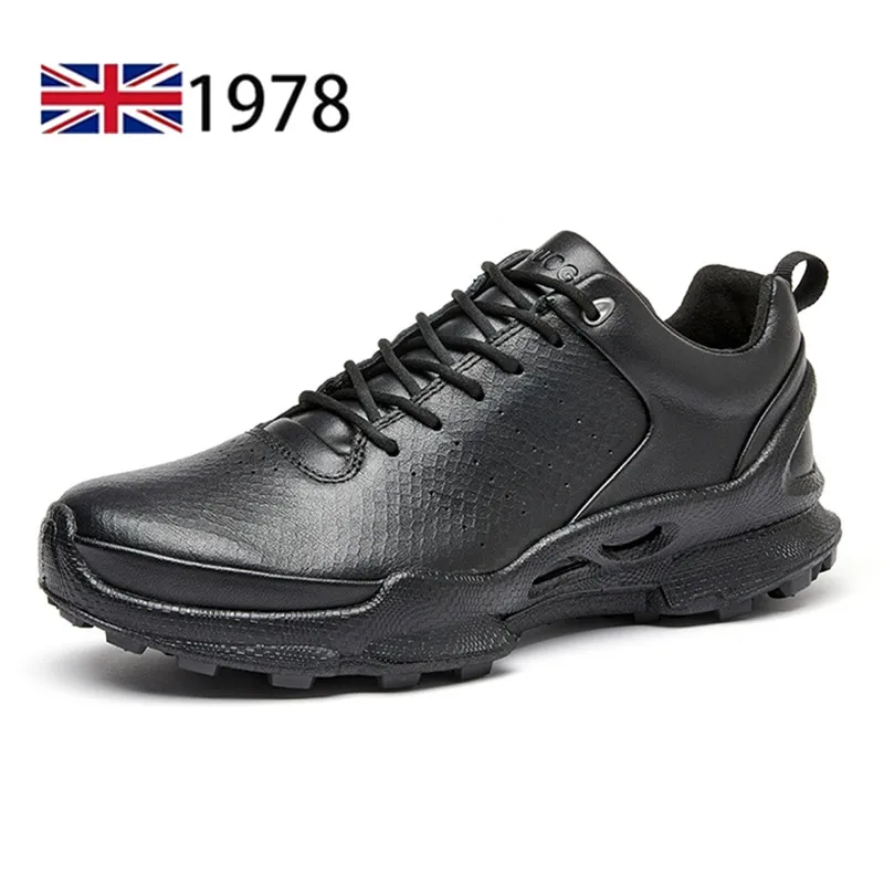 Casual Sneakers Genuine Leather Men Shoes Comfy Walking Hiking Jogging Sport Shoes for Men