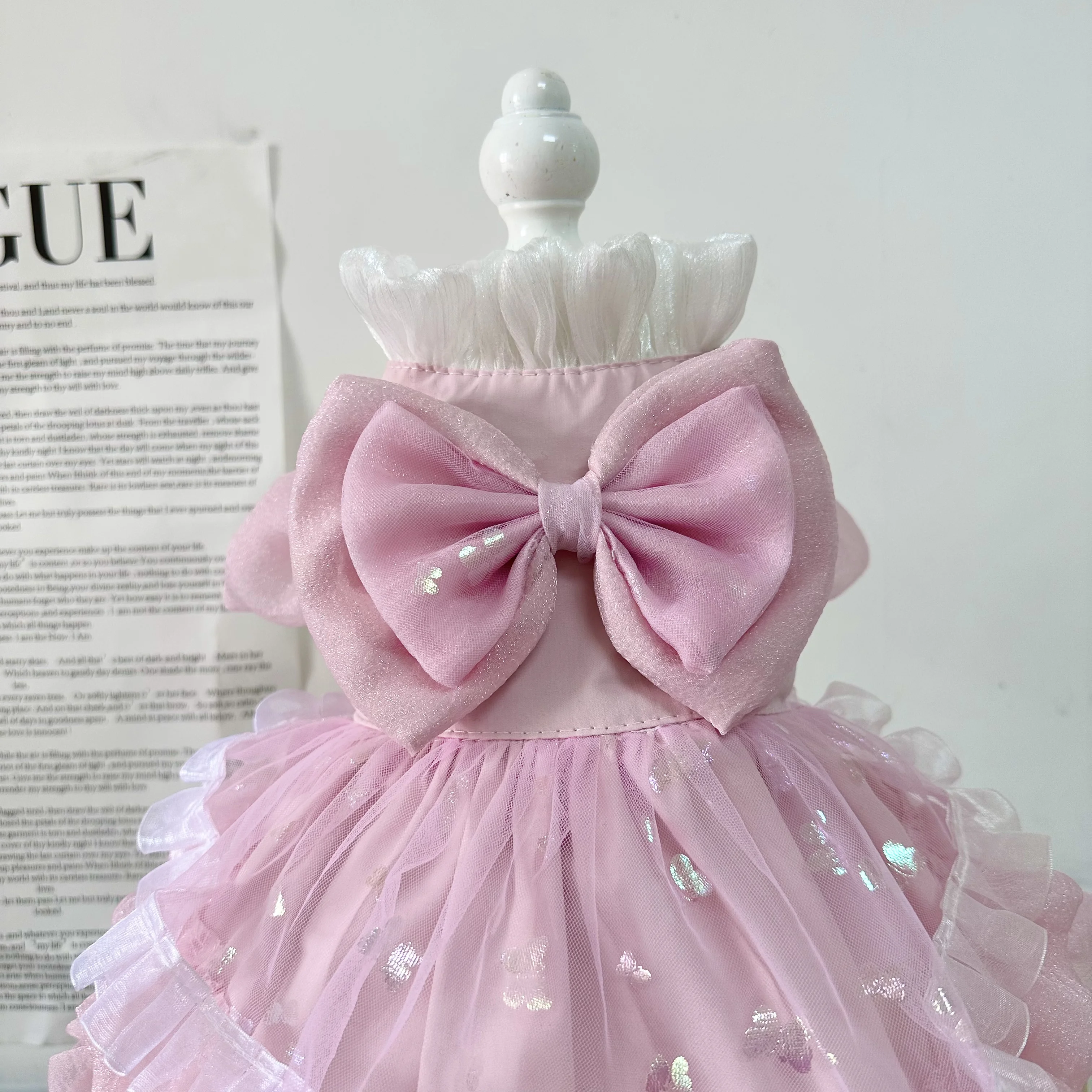 ⚜PrincessDogdress⚜ 2023 Spring Cute Pink Princess Dress For Small Medium Dogs