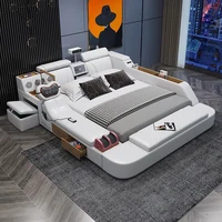 Lit de Luxe Moderne Multifonctionnel de Designer, Style Européen Unique, Grand Lit pour Hôtel, Décoration de Chambre, Letto Matrimoniale 5