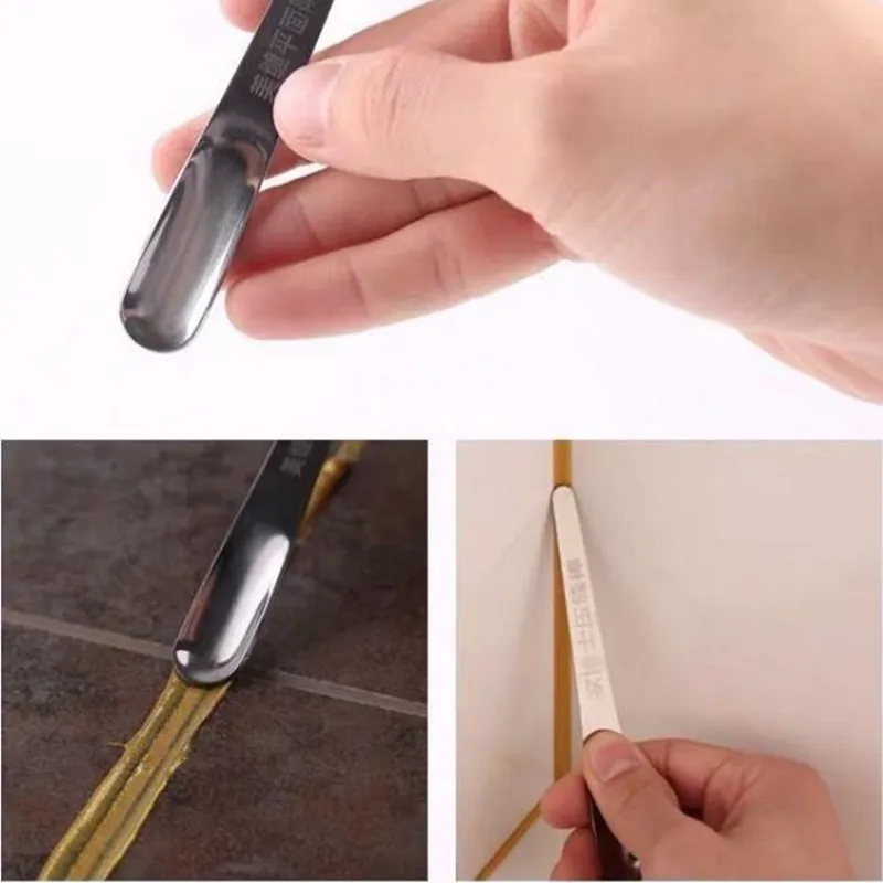 Putty Knife Scraper Drywall Spatula Wall Scraper Paint Scraper 2pcs/set Putty Knife Drywall Scraper for Floor Wall Ceramic Tile Grout Yin Yang Corner Shovel Pressure Seamer Construction Tools