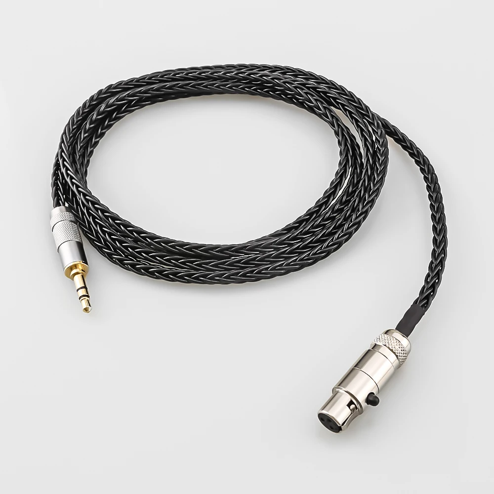 Hot Sale 8 Core Audio Headphone Upgraded cables 3.5mm stereo plug to mini XLR for AK G Q701, K240S ,K271 ,K702 ,K141 ,K171, K712