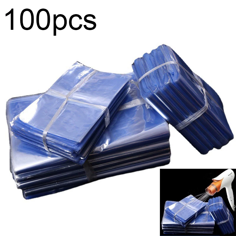 

100PCS Heat Shrinkable Film Transparent Shoe Storage Bag Dustproof Waterproof Sealing Hot Shrink Film Anti-oxidation Storage Bag