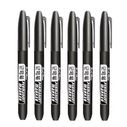 Vibrant Waterproof Ink Sketch Pens - Set of 6 разноцветные маркеры для художественного творчества и школьных занятий (6 Black Set)