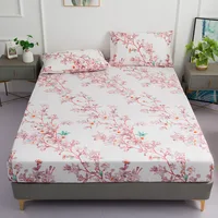Deep Pocket Fitted Sheet Set King Queen Double Full Size Bohemian Floral Bed Linen Set 27cm Deep 2