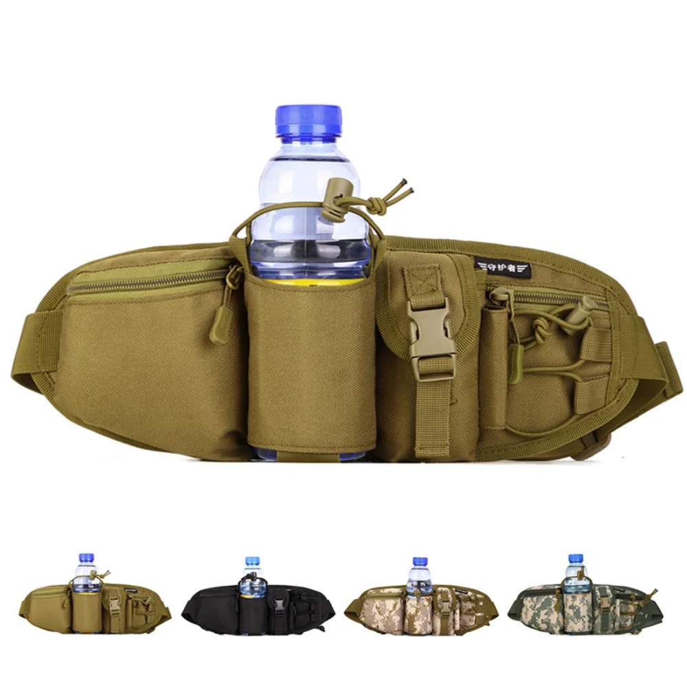 

Top Quality Nylon Men Fanny Waist Pack Belt Hip Bum Military Male Sling Chest Bags Durable Water bottle Kettle Assault Molle Bag