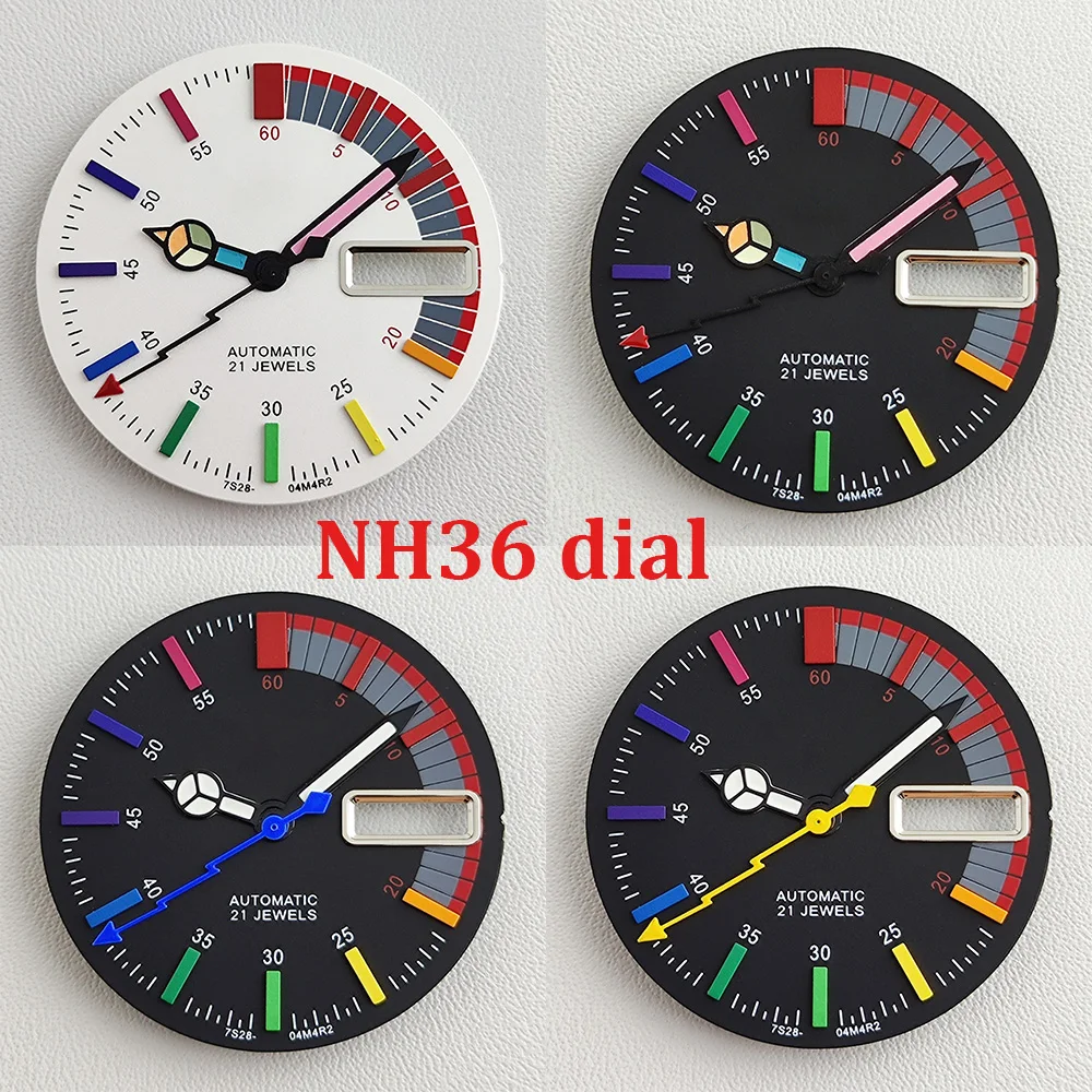 

NH36 dial NH35 dial 28.5mm Rainbow dial Watch dial uitable for NH36 movement watch accessories Watch repair tool