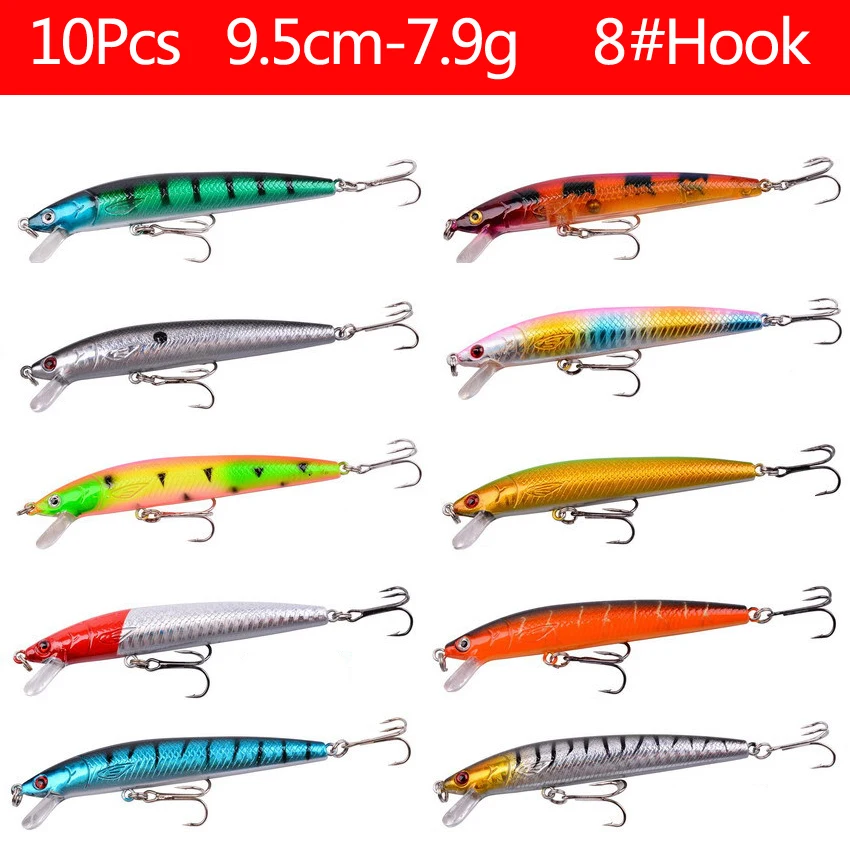 Kitchebaidversatile Fishing Lure Set - Crankbait, Minnow, Popper