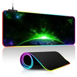 Enhanced Gaming Mouse Pad with RGB LED Lighting - Large 40x90cm Desk Mat for Ultimate Performance and Immersion (BLACK - 8)