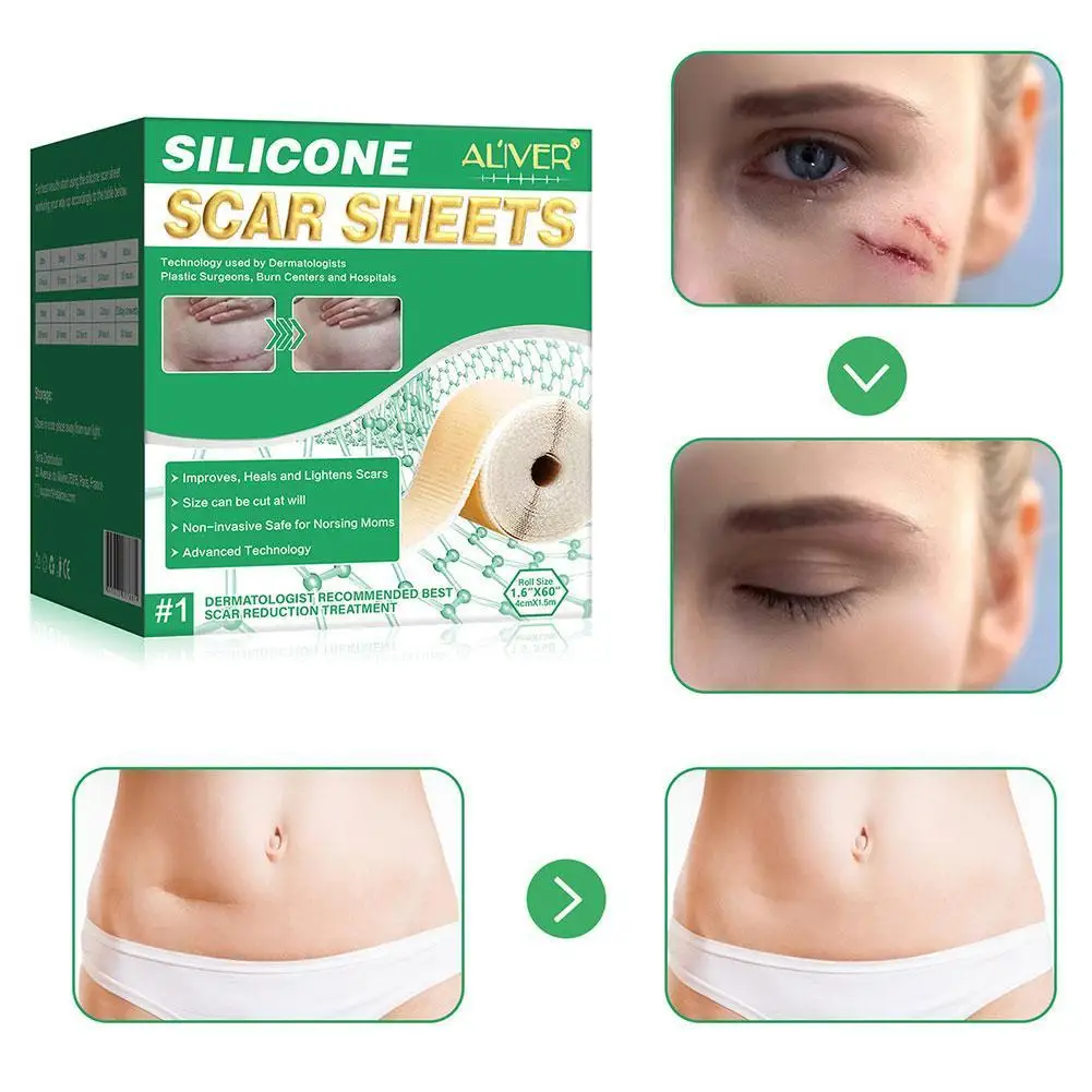 Acne Surgical Stretch Marks Removal Scar Cream Pimples Skin Acne Self-adhesive Tape Repair Tone Gel Spot Patch Face Burn E8L7