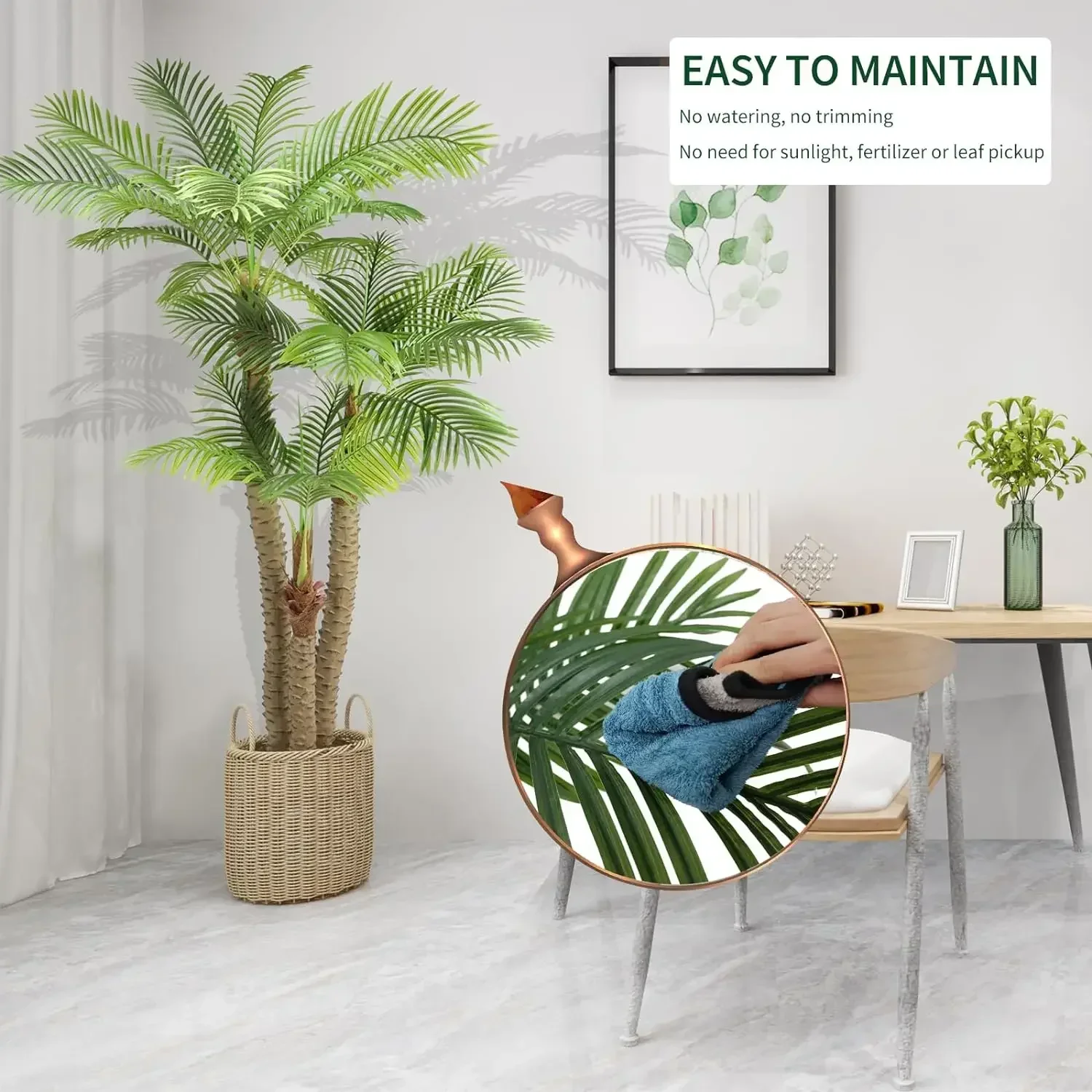 Artificial Coconuts Tree Fake Palm Tree Large Faux Tropical Silk Palm Trees for Outdoors Indoor Decor Hawaiian Simulation Plant images - 6