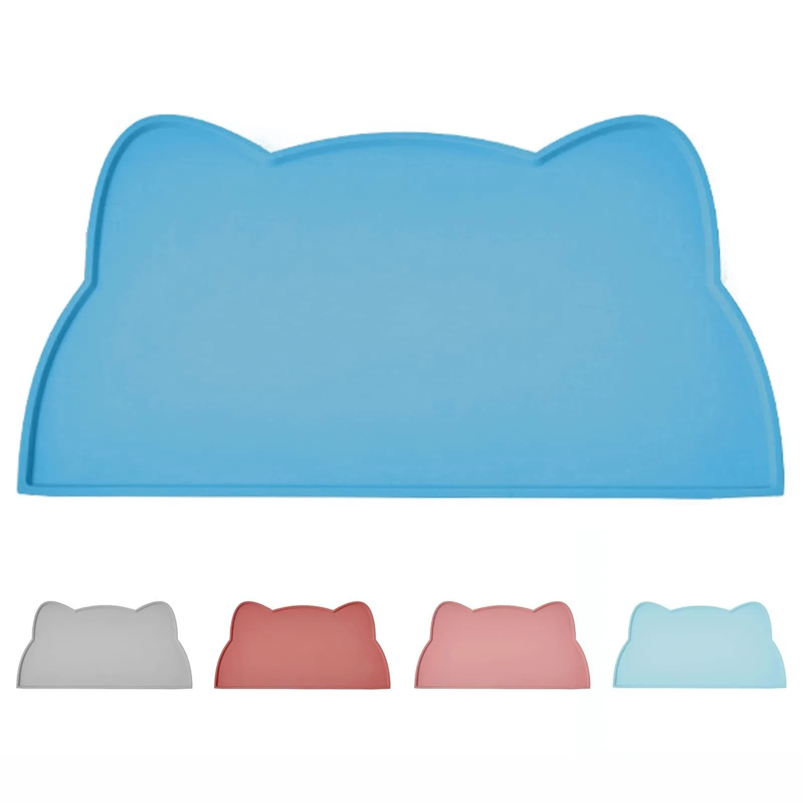 Portable Pet Meal Mat Silicone Food Mat Waterproof Leak Proof Non Slip