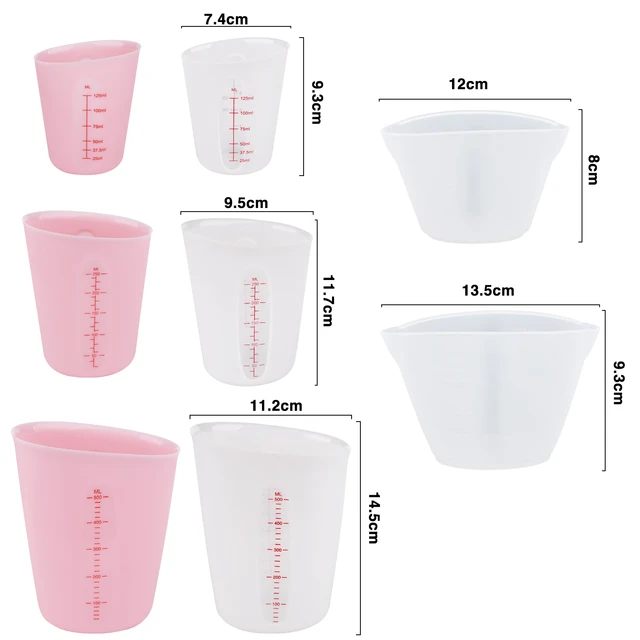 Silicone Measuring Cup Transparent With Scale Food-Grade Separating Cups  DIY Cake Epoxy Resin Jewelry Making Tools - AliExpress