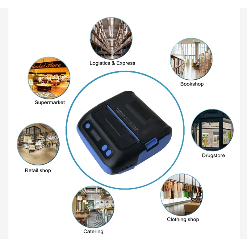 Marco-portátil sem Fio Bluetooth Impressora Térmica Receipt Label Maker Sublimação Adesivos P29l 80 mm 3 - Imagem 3