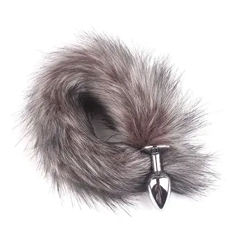 Fox Tail Anal Plug Sexy Toys For Women Men Adult Prostate Massager Butt Plug Stainles Steel Analplug Sexohop SM Games Toys 5