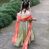 Flower Chiffon Ribbon Traditional Chinese Ancient Dance Costume Opera Streamer Hanfu Long Shawl Dance Flowing Silk Scarf 3