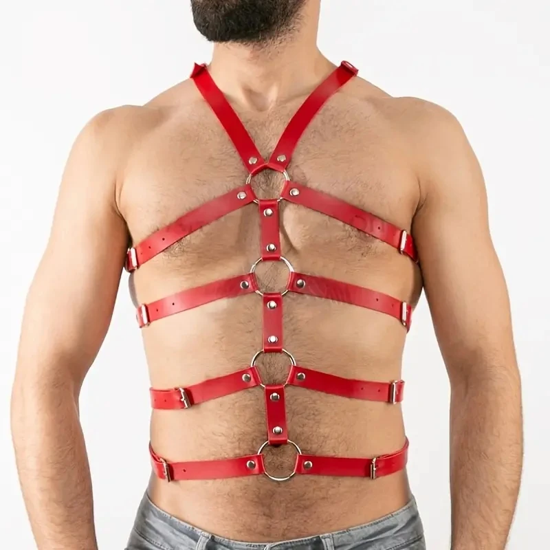 Leather Chest Harness Men Strap Costume Sexy Shoulder Bondage Lingerie