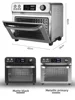1700W Automatic Intelligent Multi Functional Mechanical Control Stainless Steel Electric Air Fryer Oven 4