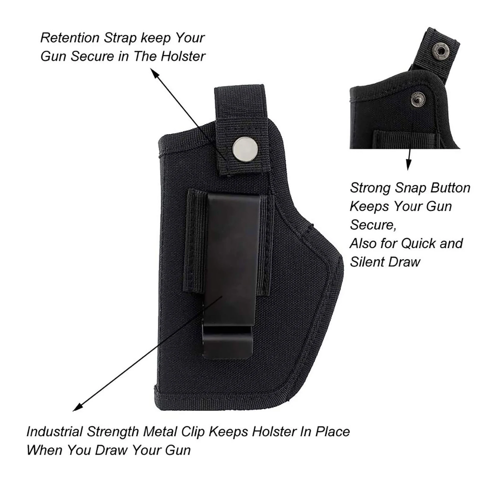 Nylon Concealed Gun Holster for 9mm Pistols