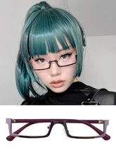  Anime Cosplay Maki Zenin Cosplay Glasses Purple Half Frame Eyeglasses Without Lens Glasses Frame Japanese Anime Party Props 