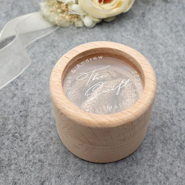 AW BRIDAL Ring Bearer Pillow Box Rustic Engraved Wedding Ring Holder Mr Mrs  Gift Walnut Wood Engagement Box for Ceremony Proposal Marriage : Amazon.in:  Jewellery