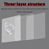 Transparent Self Adhesive Hooks Wall Suction Storage Holder Door Wall Mounted Hanger Hook Self Adhesive Hook for Keys Bathroom 2