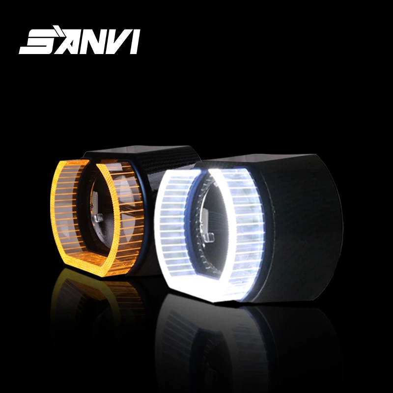 

SANVI 3 Inch Angel Eyes LED DRL BMW Halo Rings Car Daytime Running Light DC 12V for Headlight Projector Lens Retrofit DIY