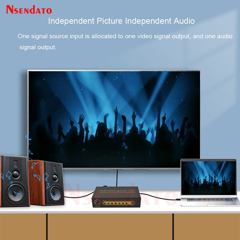 UHD HDMI eARC ARC Audio Extractor 4K 60Hz For Dolby Atmos Vision eARC ARC HDMI Audio Extractor For DTS EDID AC3 LPCM TV PS4