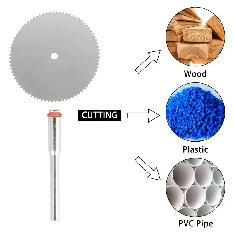 Electric Saw Blades 11 Pcs Mini Circular Precision Woodworking Cutting Disc 1 Rod 22mm 25mm 32mm Wood Metal