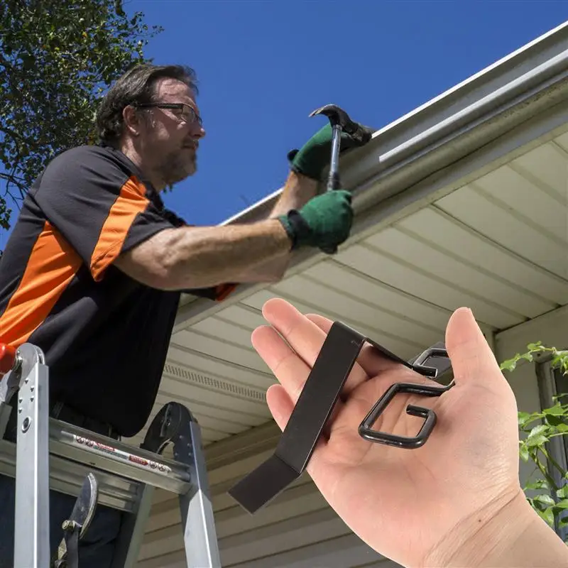 Rain Chain Gutter Adapter Hook Parts Install Downspout Installer Chains Metal Outdoor Clip Gutters Accessory Supplies Diy Drain