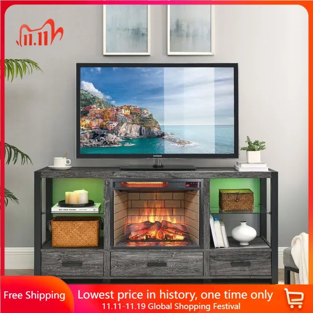 Electric Fireplace Inserts, Infrared Quartz Electric Fireplace Heater , LED Insert, Free Standing,Fireplace Cabinet