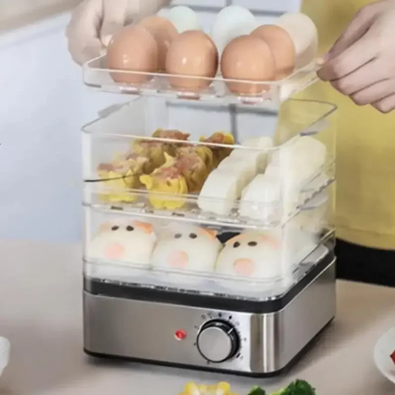 220V Household Egg Cooker Automatic Power Off Egg Steamer Multifunctional Large Timed Three-layer Egg Steamer Breakfast Machine 5