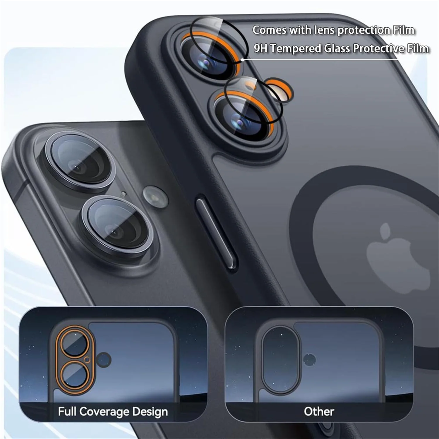 Magnetic Luxury Matte Translucent Armor Shockproof Case with Magsafe Compatibility