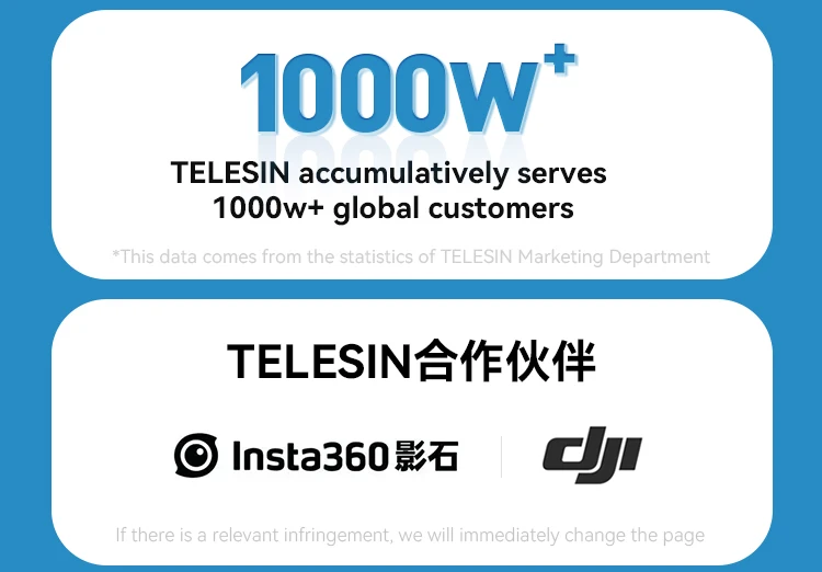 TELESIN 30M Waterproof Dome Port Underwater Housing Case With Floating Handle Tr