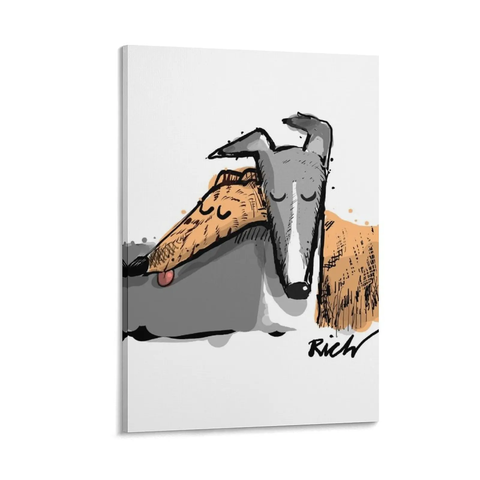 

Blue and Brindle headrest Canvas Painting ornaments for home Decorative picture