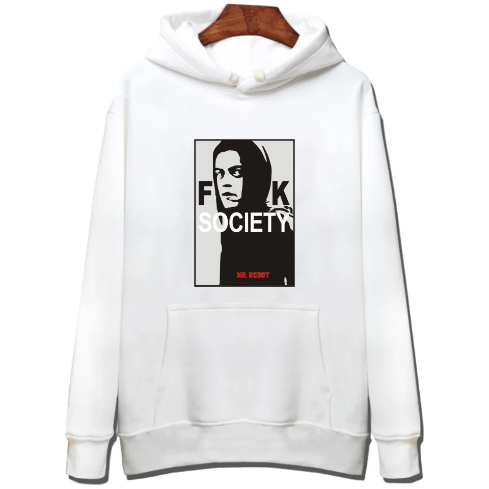 2023 Newest Mr Robot Hoodies Retro Letter 2D Print Hoodies Men Women Harajuku Trend Sweatshirts Casual Male female Pullovers
