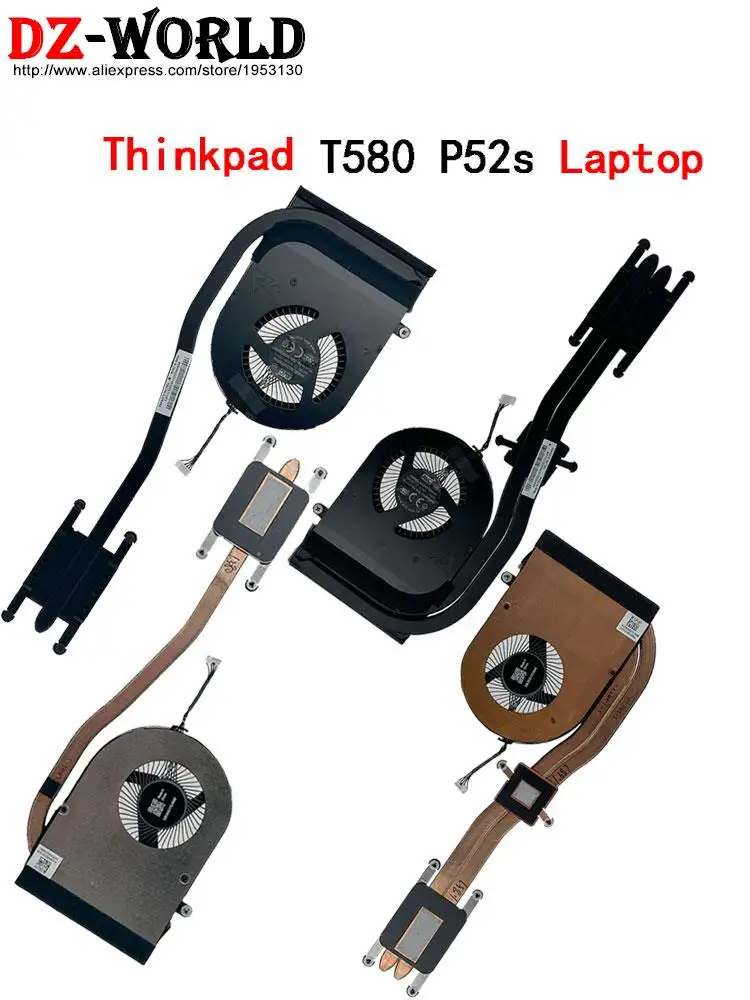 Laptop Cpu Placa Gráfica Ventilador de Refrigeração Dissipador Lenovo Thinkpad T580 P52s 01er494 01er493 01yr453 01er496 01yr455 01yr456