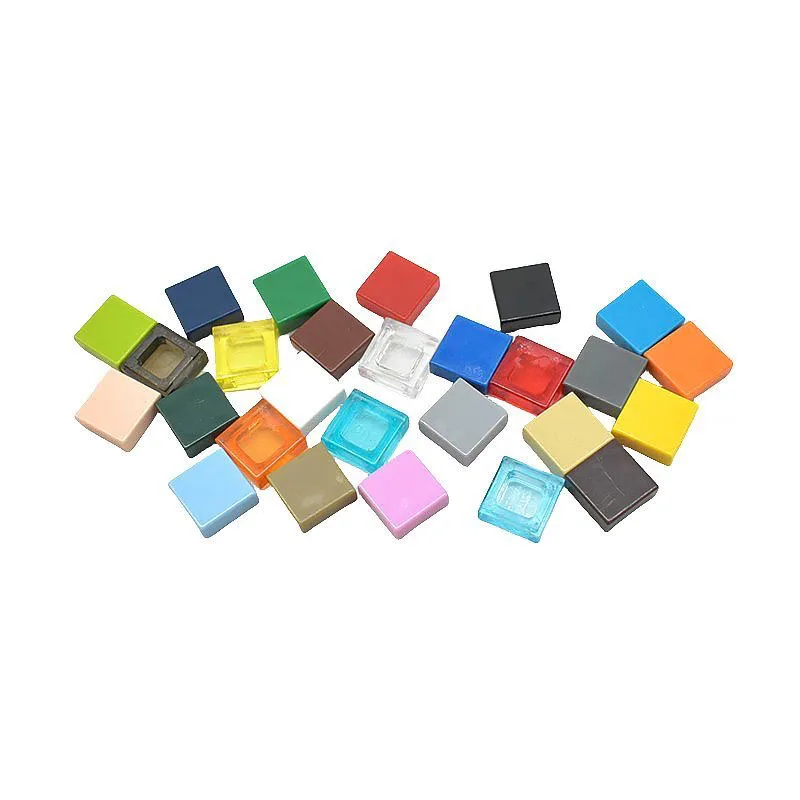120 stücke DIY Bausteine Figur Ziegel Glatte 1x1 24 Farbe Pädagogisches Kreative Größe Spielzeug für Kinder Kompatibel mit 3070