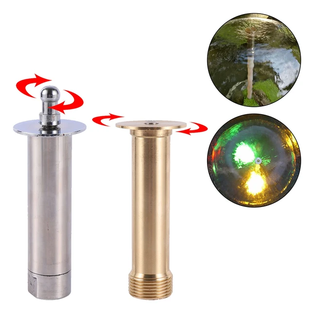 Mushroom Fountain Nozzle – Adjustable Stainless Steel Or Brass Spray Head For Garden Ponds & Pools (1/2\" Or 3/4\" Thread)