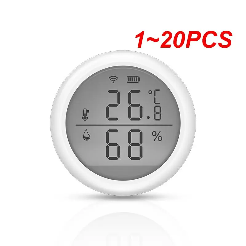 

1~20PCS Tuya Smart ZigBee Thermometer Home Indoor Temperature And Humidity Sensor With LCD Display APP Voice Control Alexa