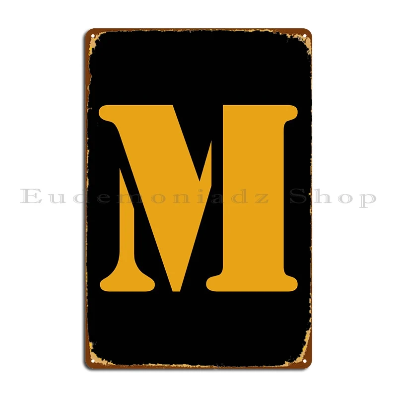 

M Poster Metal Sign Party Decoration Wall Decor Create Cinema Tin Sign Poster